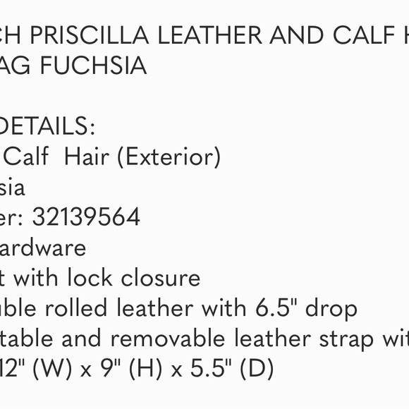 Tory Burch Priscilla Handbag leather with calf hair - Picture 9 of 10